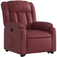 vidaXL Fauteuil relax releveur bordeaux similicuir