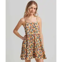 Superdry Vintage Mini Beach Cami Sleeveless Dress Jaune L Femme