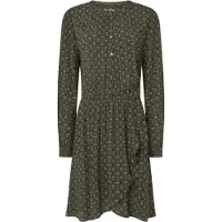 Pepe Jeans pour femme. PL953622 Robe verte Pernicia (XS), Casuel, Viscose, Manche longue