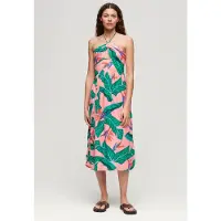 Superdry Cut Out Sleeveless Midi Dress Rose XS Femme