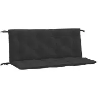 vidaXL Coussins de banc de jardin 2 pcs. noir 120x50x7 cm tissu Oxford