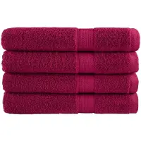 vidaXL Serviettes de qualité supérieure SOLUND 4 pcs bordeaux 600 g/m²