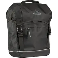 Polydaun Sacoche vélo Greenlands Travel - Sacoche vélo - Légère - Passepoil réfléchissant - 20 litres - Noir