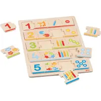 Goki Puzzle en bois pour apprendre à compter, 20 pièces.