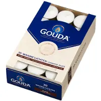 GOUDA Bougies chauffe-plat, 8 heures, 30 pièces, blanc (30 pcs)