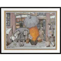 GrafiX Green Diamond Painting Anton Pieck Etalage 40x50cm