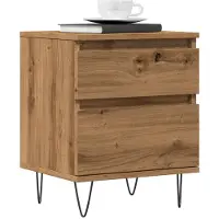 vidaXL Tables de chevet 2 pcs chêne artisanal 40x35x50 cm