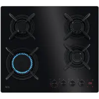 AEG Table de cuisson à gaz HKB64453NB 8,6 kW Noir
