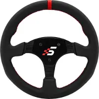 Simagic P-330R Volant avec/sans course, 330mm - cuir, Manette, Noir