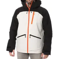 O Neill Hommes, Veste de ski, Diorder Skijacke (M), Blanc, Noir, M