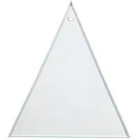 Creativ Company Plaque de verre Triangle avec trou 8x9cm, 10pcs.