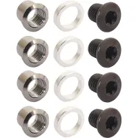 Shimano Deore Xt M8100 Chainring Screw Set 4 Units Argenté