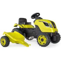 Smoby Farmer Xl Tractor With Trailer Jaune Enfants