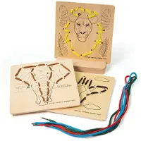 Bigjigs Puzzle en bois par numéro - Jungle, 8dlg.