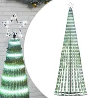 vidaXL Sapin de Noël à LED 475 LED blanc froid 247 cm