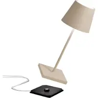 Zafferano Lampe De Table Led Poldina Pro Mini Sabbia Rechargeable Et Dimmable Avec Une Autonomie Allant Jusqu'À 12 Heures