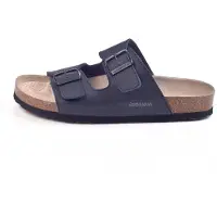 Brinkmann : Chaussures de ville pour hommes, sandales, couleur noire, style décontracté