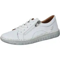 Manitu Chaussures basses à lacets en blanc/blanc combiné, taille 40