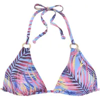 LASCANA Hauts de bikini 'Breese' bleu ciel / jaune clair / aubergine / rose clair