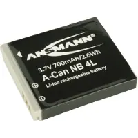 Ansmann A-canon Nb-4l Lithium Battery Argenté