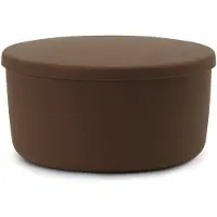 Normann Copenhagen Pouf de rangement Hide marron grand