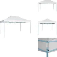 vidaXL Tente de réception pliable 3x4,5 m Blanc - Pavillons & Tentes de réception