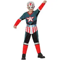 Atosa Heroe Comic Child Child Captain Costume Multicolore 7-9 Years Enfants