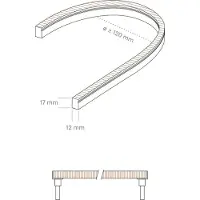 Sigor 9,6W/m Bande LED ART SIDE 3000K 5m 120LED/m IP67 24V 520lm/m RA90 (Blanc chaud, 500 cm, Intérieur)