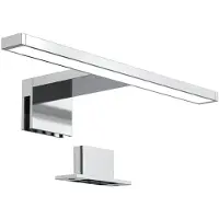 B.K. Licht lampe miroir LED, lampe armoire, applique salle de bain, lumière blanche neutre 4000 Kelvin, 5W, 550lm, IP44, largeur 300mm, chrome