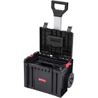 Qbrick System PRO Cart 2.0 boîte mobile sur roues empilable 450 x 390 x 690 mm 28 l avec poignée télescopique