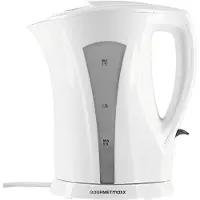 DS Produkte GOURMETmaxx Bouilloire 1,7 l | Design sobre, flexibilité sans fil & arrêt automatique | Indicateur de niveau d'eau | Blanc