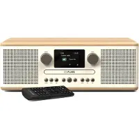 Pure Classic C-D6 - Le charmant lecteur CD et radio numérique en coton blanc/chêne