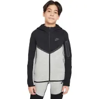 Nike Veste de survêtement 'TCH FLC' gris foncé / gris chiné / noir