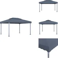 vidaXL Pavillon 400 x 300 cm aluminium anthracite - Pavillons et tentes de réception