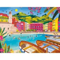 Nathan Puzzle Journée de rêve à Vernazza Nolwenn Denis Collection Carte Blanche 2000 pièces