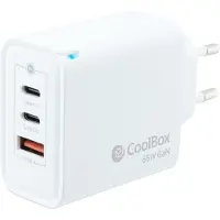 CoolBox Gan 65w Usb C Qc 3.0 Usb-c Wall Charger Clair