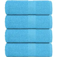 vidaXL Serviettes d'invité 4 pcs turquoise 30x50cm 360 g/m² 100% coton