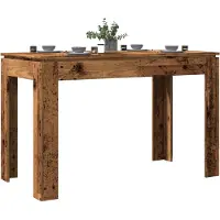 vidaXL Table de salle à manger aspect bois ancien 120x60x76 cm Bois composite