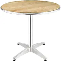 Bolero Table ronde en frêne, 1 pied, 80 cm