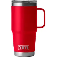 Yeti Rambler Travel Mug 20oz Stronghold Lid, Rescue Red, mug de voyage thermos avec couvercle, 591 ml