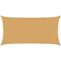 vidaXL Voile d'ombrage 160 g/m² rectangulaire sable 3x6 m PEHD