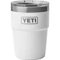 Yeti Rambler Stackable Cup 16oz Mag Slider Lid, White, tasse thermos empilable avec couvercle, 473 ml