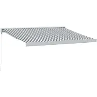 vidaXL Marquise rétractable Anthracite & Blanc 3,5x2,5 m Tissu & Aluminium