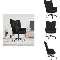 vidaXL Fauteuil Relax Noir Velours - Fauteuil