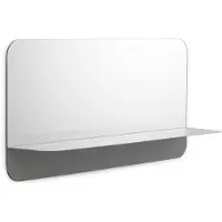 Normann Copenhagen Miroir Horizon avec étagère gris horizontal