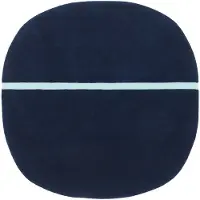 Normann Copenhagen Tapis Oona 140x140cm bleu