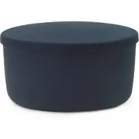 Normann Copenhagen Pouf de rangement dissimulé bleu acier grand