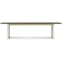 Normann Copenhagen Table à panneaux 90x300cm crème/marron foncé