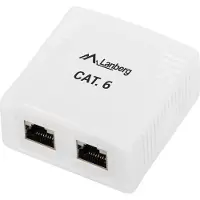 Lanberg OS6-0002-W Adaptateur d'interface de câble/de genre 2 x RJ-45 blanc (Accessoires réseau)