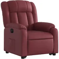 vidaXL Fauteuil relax releveur électrique vin rouge similicuir